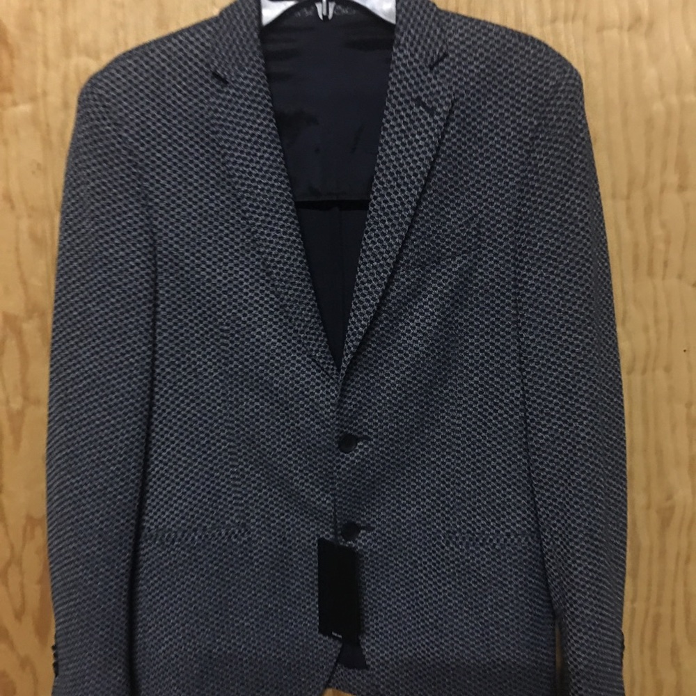 Hugo Boss Mens Norwin4-J Textured Soft Cotton Blazer Sports Coat
